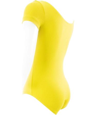 WEGETIT Girls Ballet Dance Leotard for Toddler Gymnastics 6-8 Years - Yellow - Buy Online on GoSupps.com