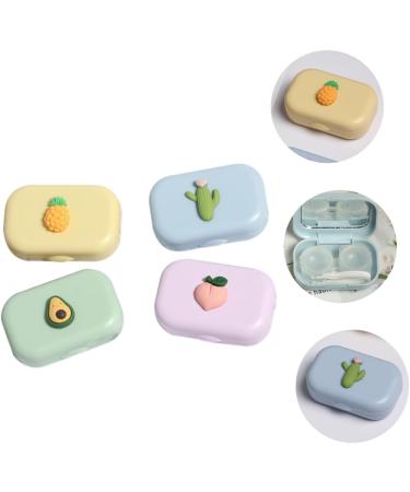 JECOMPRIS 32-PCS Colored Contact Lenses Travel Case | Portable Lens Container with Mirror & Cartoon Design | Perfect for Lens Storage & Eyeglasses - Buy Online on GoSupps.com
