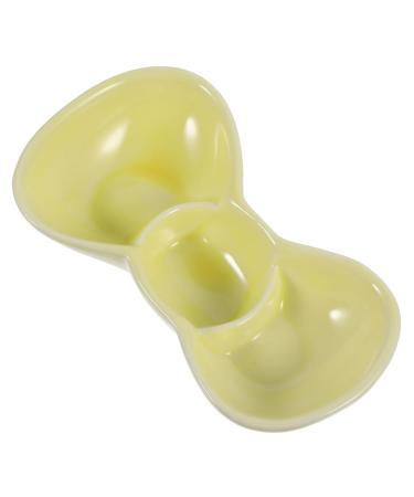 MAGICLULU Condiment Containers 1pc Dipping Dish Sauce Dim Sum Dishes Ceramics Dessert Plates Ceramic 13.2X7.8X2.8CM Yellow
