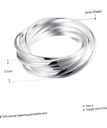 CALLARON 2pcs Wedding Ring Miss Commemorate mediumx3pcs Silverx3pcs - Buy Online on GoSupps.com