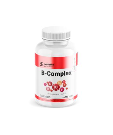 INSPORT Nutrition - Vitamin B complex - (B1 B2 B3 B5 B6 B7 B9 B12) - Multivitamin preparation - Health protection line - Dietary supplements - 90 capsules
