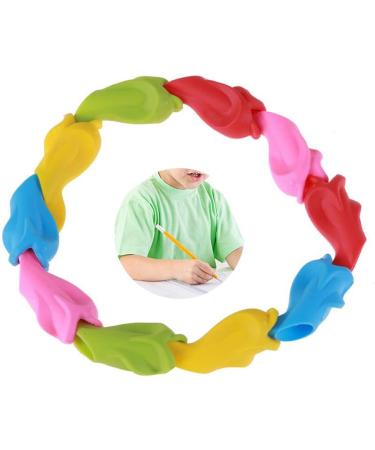 Mirrwin Attitude Writing Aid Grip - Soft Silicone Pencil Handles for Right & Left-Handed Kids - 10 Random Color Set for Small Hands - Buy Online on GoSupps.com