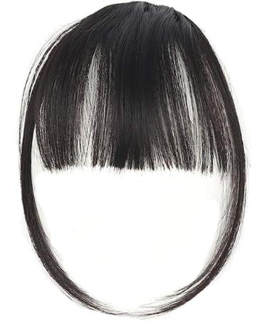 Natural Synthetic Hair Flat Bangs/Fringe Mini Hair Bangs Fashion one Clip-in Hair Extension(Natural Black)  - Buy Online on GoSupps.com