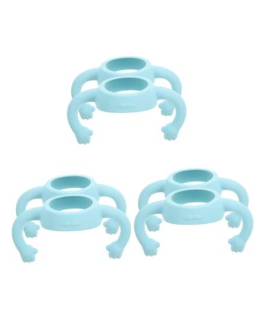 Abaodam 6 Pcs Bottle Handle Bottle Grip Handle Bottle Grip Silicone Bottle Grip Feeding Bottle Soft Handle Silicone Soft Bottle Clip Accessories 14.00X5.00X5.00CMx3pcs Sky-bluex3pcs