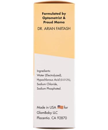 GlamBaby Dry Eye Spray for Kids of All Ages | Gentle, Soothing Hypochlorous Spray, 60ml | Relief Eye Drops for Dry Eyes | for Tired Eyes and Device Fatigue | Gentle Eye Care Solution for Eye Strain - Buy Online on GoSupps.com