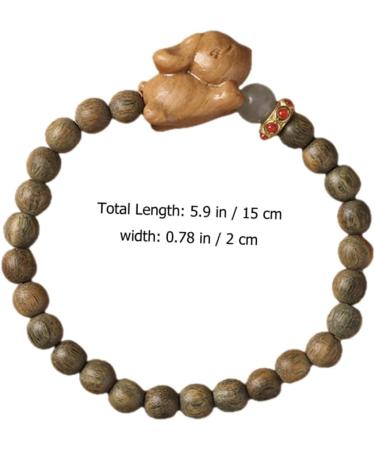 Abaodam 5pcs rabbit bracelet bracelets for women zodiac rabbit bangle feng shui bracelet buddhist prayer beads wood easter jewelry red bracelet sandalwood wrist chain wooden women's rosary - Buy Online on GoSupps.com
