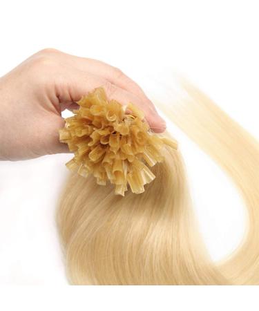 SEGO 50cm Keratin U-Tip Real Hair Extensions - 50 Strands Platinum Blonde #60 - Remy Human Hair for International Shipping - Buy Online on GoSupps.com