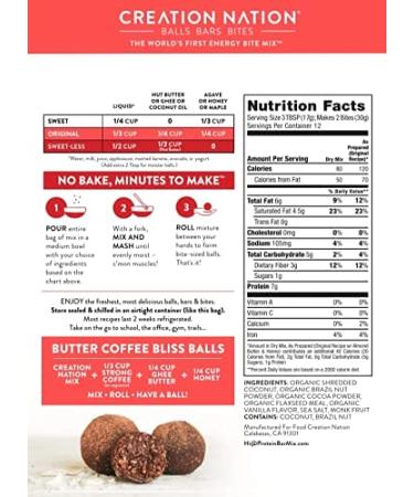 Cocoa For Coconuts No-Bake Protein & Energy Bite Mix - Makes 24 Protein Balls & Bites, 7-9g Protein per Serving, Keto, Paleo, Vegan, Gluten-Free, No Sugar Added - Buy Online on GoSupps.com