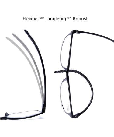 DOOViC Blue Light Filter Computer Reading Glasses for Unisex TR259-C | 9 Colors Available | Blue+Black 3.5x Magnification - Shop Now! - Buy Online on GoSupps.com