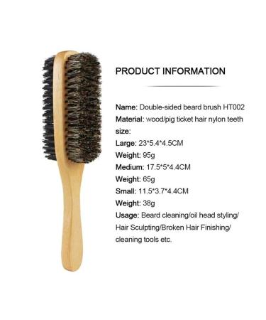 Buy LCKJLJ Men's Hair Brush - Natural Wood Double-Sided Antistatic Styling Comb for Barbers & Shaving Tools (Size M) - Buy Online on GoSupps.com