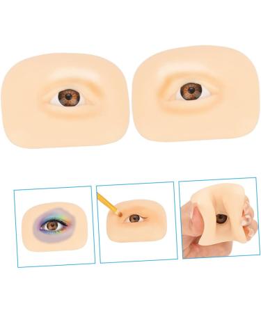 Angoily 3 sets Training Eye Portable Fake Artificial Make of Makeup Silicone Simulated Up Practice 6.9x5.2cmx3pcs Assorted Colorx3pcs - Buy Online on GoSupps.com