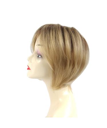 Fluffy Short Blond Bob Wig with Bangs - Heat-Resistant Synthetic Hair for Costume Parties | 13 150g Women's Wig - Buy Online on GoSupps.com