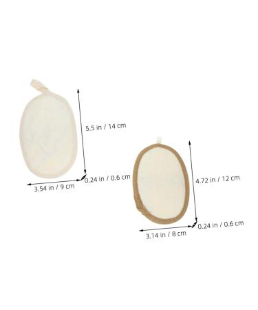 NOLITOY 4pcs Loofah Scrub Sponge Mats - Bath Ball Wipe & Flower Shower Body Scrubber | 8cm Loofah Sponges for Ultimate Relaxation - Buy Online on GoSupps.com