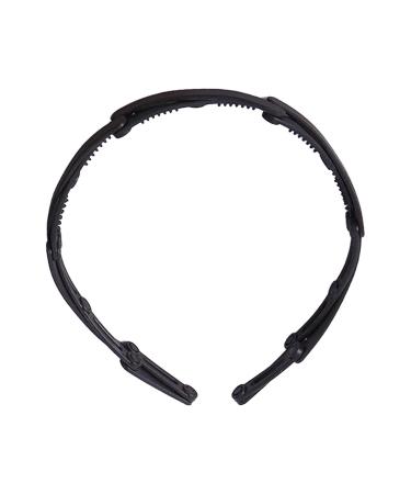 Portable Folded Hair Bands Adjustable Headband Multipurpose Telescopic Hairband Hair Clips for Women Girl Washing Makeup Travel Outdoor Fashion Hair Accessories Black