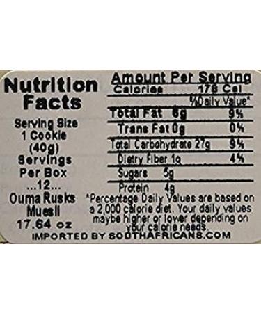 Ouma Muesli Rusks - 500g Natural | Crunchy South African Biscuits | 500g Pack - Buy Online on GoSupps.com