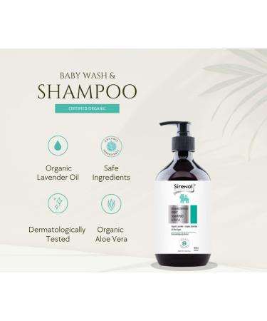 Organic Baby Shampoo & Body Wash - Tear-Free Detangling Cosmos Certified Dermatologist Tested Natural Formula - 13.5oz - Buy Online on GoSupps.com