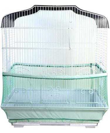 AZXAZ Mesh Bird Cage Cover | Elastic Skirt Seed Catcher Guard Net | Small Green - Dustproof Shell for Bird Cage - Buy Online on GoSupps.com