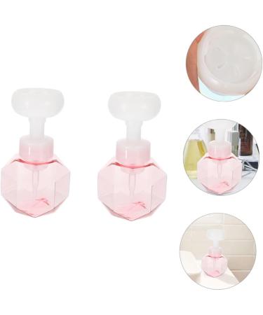 Fomiyes 2-Piece Flower Bubble Bottle - Refillable Hand Soap & Liquid Latex Makeup Cleaner | Outside-Proof Glass Tubing Device (9.7x9.7x16.3cm Pink) - International Shipping Available - Buy Online on GoSupps.com