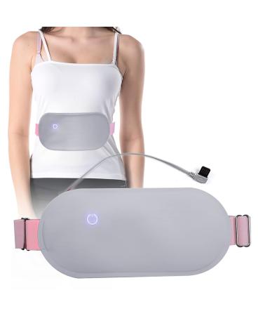 JTLB Graphene Far Infrared Heating Waist Belt USB Electric Heating Waist Belt Waist Pain Relief (Gray)