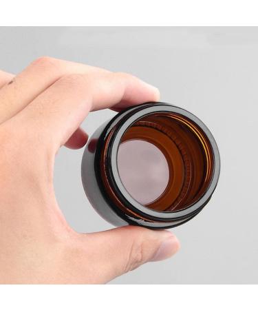 Kingyh 6-Pack 5ml Amber Glass Bottles - Perfect for Cosmetics Creams Lotions Essential Oils & Powders | Empty Containers with Lids - Buy Online on GoSupps.com