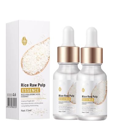 White Rice Serum for Face Exfoliante De Arroz Para La Cara Crema De Arroz para La Piel De Cara Y Cerrar Los Poros Quitar Manchas (2PCS)