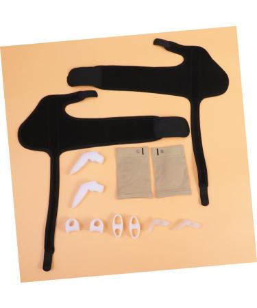 Healeved 12pcs Toe Strap Kit - Gel Toe Separator & Big Toe Straightener Set for Arch Support Bands and Silicone Holder - Black - Buy Online on GoSupps.com