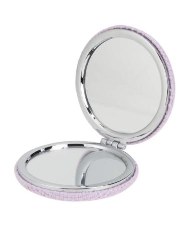 Folding Vanity Mirror Makeup Hand Mirror Compact Magnifying Mirror Handheld Cosmetic Mirror Handbag Mirror Folding Makeup Mirror Cute Compact Plastic Folding Mirror Purple Pocket