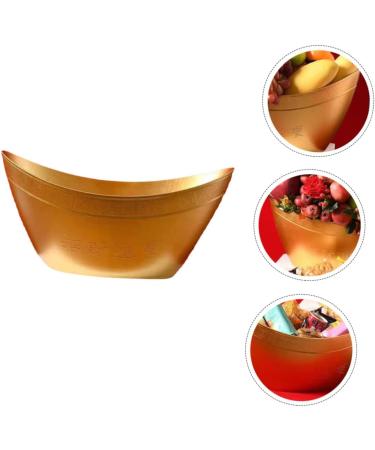 HOMSFOU 1pc Box Yuan Bao Fu House Decorations for Home Fruit Decor Wedding Serving Platter Ornament Gifts Fruit Toys Snack Serving Platter Plastic Portable Flowers - Buy Online on GoSupps.com