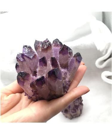 Natural Crystal Cluster Amethyst Specimen Purple Quartz Reiki Stone Raw Crystal Home Decor Household yuebang 350-450g - Buy Online on GoSupps.com