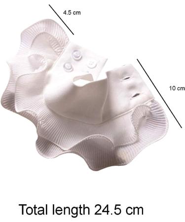 Mollensiuer Detachable Shirt Fake Sleeve Cuffs - White Fashion Pleated Horn & Lace Layered False Sleeves - Buy Online on GoSupps.com