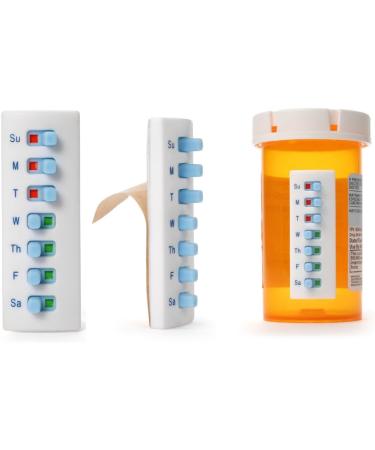 2 Pack Medication Tracker & Reminder - Reusable Peel & Stick Pill Organizer | 7 Day Vitamin & Pet Pill Aid - International Shipping Available - Buy Online on GoSupps.com