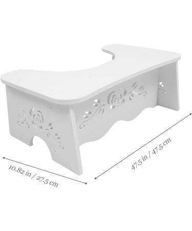 NOLITOY Children's Toilet Stool - Step Stool for Kids Bathroom Footstool Spa Booster Pad White - 47.5x27.5x17.5CM - Buy Online on GoSupps.com