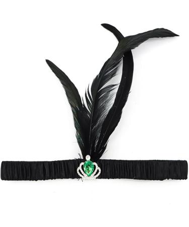 xbiez Rhinestone&Feather Headband for Women Elastic 1920s Headband Carnival Wedding Party Bride Photography Hair Accessories 1921 Blue Pendant - Buy Online on GoSupps.com