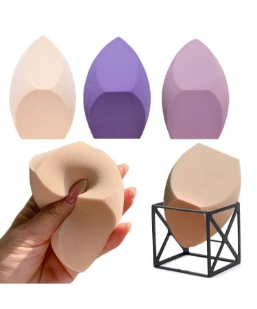 Makeup Sponge Blender & Holder  BIG & SOFT Beauty Makeup Blender Puff Foundation Sponges Set  Applicator Beauty Blending Blenders & Sponge Holder  Concealer Sponge for Liquid Powder Sunscreen (A SET)