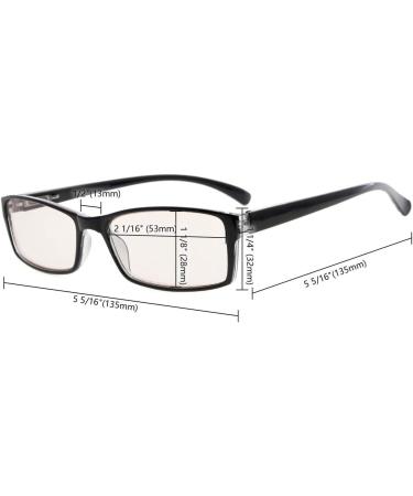 CessBlu Blue Light Filter Glasses for Women & Men | Fashionable Computer Readers & Reading Eyeglasses in Black-Brown - 1.5x - Buy Online on GoSupps.com