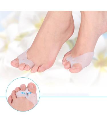 Dewin Valgus Toe Spreader & Hammer Toe Corrector - Silicone Gel Cushion for Pain Relief - Universal Fit Slipproof & Transparent - Buy Online on GoSupps.com