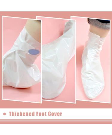 Minkissy 50pcs Disposable Plastic Shoe Covers - Foot Care Pedicure & Spa Thermotherapy Protection - Buy Online on GoSupps.com