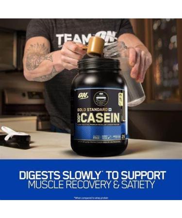 ON Gold Standard 100% Casein | Slow-Digesting Protein for Overnight Muscle Recovery | 24 Grams Protein 5 Grams Naturally Occurring BCAAs Low Sugar (4LB Chocolate Peanut Butter) Chocolate Peanut Butter 4LB - Buy Online on GoSupps.com