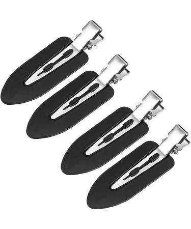 Black No Bend Hair Clips Deft and Attractive No Bend Clips No Kink Hair Clips Hairdressing Pin Clips Makeup Application Clips Women and Girls Headwear Styling Tools Hair Accessories Curl Pin Clips