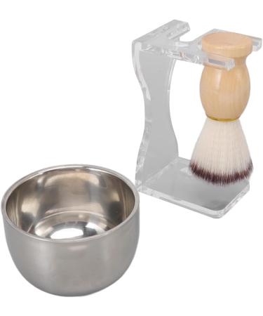 Ozgkee 3 Piece Shaving Brush Set for Men - Acrylic Holder Bubble Bowl Nylon Bristle | Premium Quality Shaving Accessories for a Luxurious Grooming Experience - Buy Online on GoSupps.com