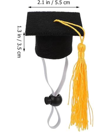 Beavorty Elastic Doctor Cap & Graduation Cap Set for Dogs Perfect Pet Cosplay Hats 5.5x3.5cm Yellow | Shop Internationally - Buy Online on GoSupps.com