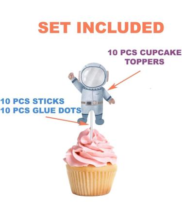 10 Pcs Space Cupcake Toppers - Galactic Cake Decorations for Cosmic Celebrations - Buy Online on GoSupps.com