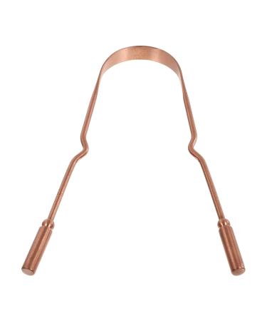 Tongue Scraper Stainless Steel U Shape Tongue Cleaning Board Portable Tongue Brush Oral Care Cleaning Tool for Adults Rose Gold