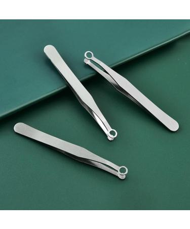 Minkissy Universal Nose Hair Cutter & Eyebrow Tweezers - Stainless Steel Round Head Leather Cover - Perfect Trimmer for Men & Women - Black - Buy Online on GoSupps.com