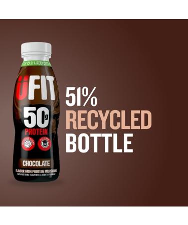 UFIT High Protein Milkshake Chocolate 8x500ml - Buy Online on GoSupps.com