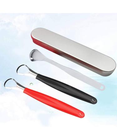 FARUTA 3pcs Tongue Scraper Set - Stainless Steel Oral Hygiene Tool | Tongue Cleaner for Fresh Breath - Buy Online on GoSupps.com
