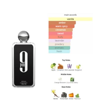 Bundle of Afnan 9 PM For Men 100ml Eau de Parfum with 5ml Portable Refillable Atomizer and Refillable Car Freshener in a Satin Gift Bag - Buy Online on GoSupps.com