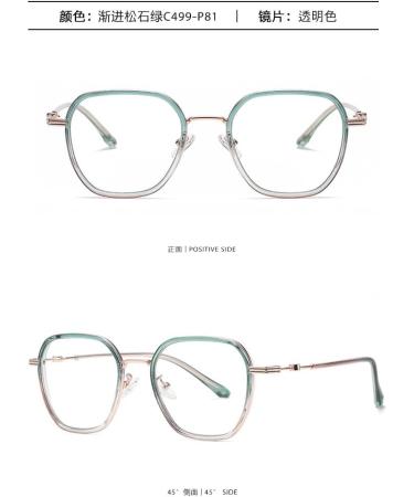 Shop TR90 Metal Square Frame Blue Light Blocking Glasses for Men & Women - Anti-UV Computer & Reading Glasses (50mm Green - Buy Online on GoSupps.com