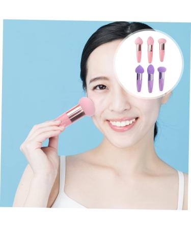 IWOWHERO 2 Sets Beauty Pen Powder Sponge Portable Blender Mushroom Makeup Sponge Blender Sponge Cotton Pads for Face Multitools Concealer Miss Purple Mushroom Head - Buy Online on GoSupps.com