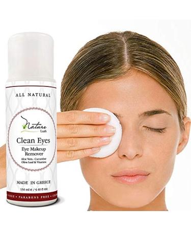Nature Lush Natural Eye & Face Makeup Remover - Oil Free, Non-Irritating Formula - Rich in Vitamins - Chemical-Free - 4.4 oz - Made in Greece - Buy Online on GoSupps.com